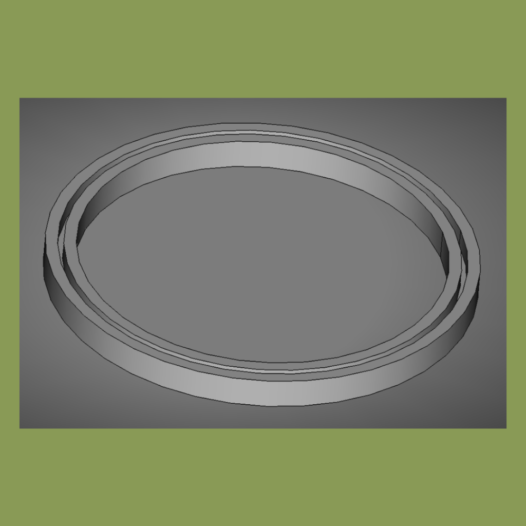 The model for the upper ring of a Voronoi diagram based shade of a wall lamp used for lighting.
