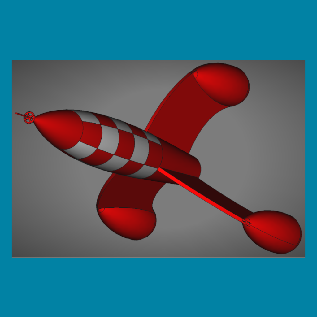 Compleet model of the rocket as present in the comic book Tintin Destination Moon used for decoration.